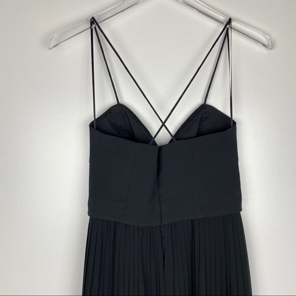 NICHOLAS Black Pleated Dress Spaghetti Cami V Neck - Picture 7 of 8